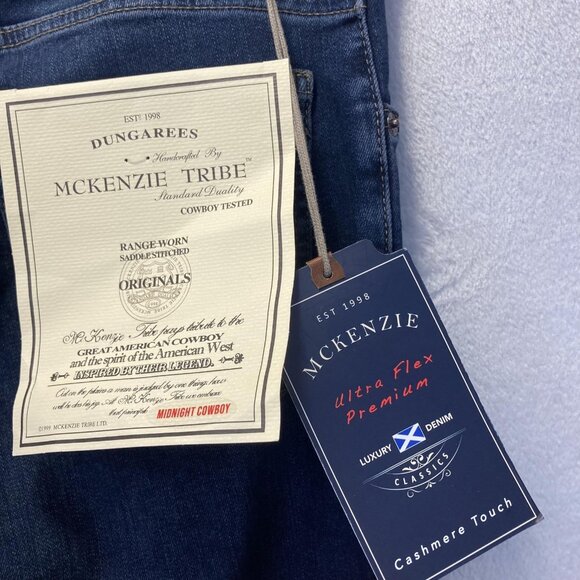 NWT Vintage 90s Handcrafted Dungarees McKenzie Tribe Jeans Men 32x32 Cowboy Flex - Picture 6 of 16